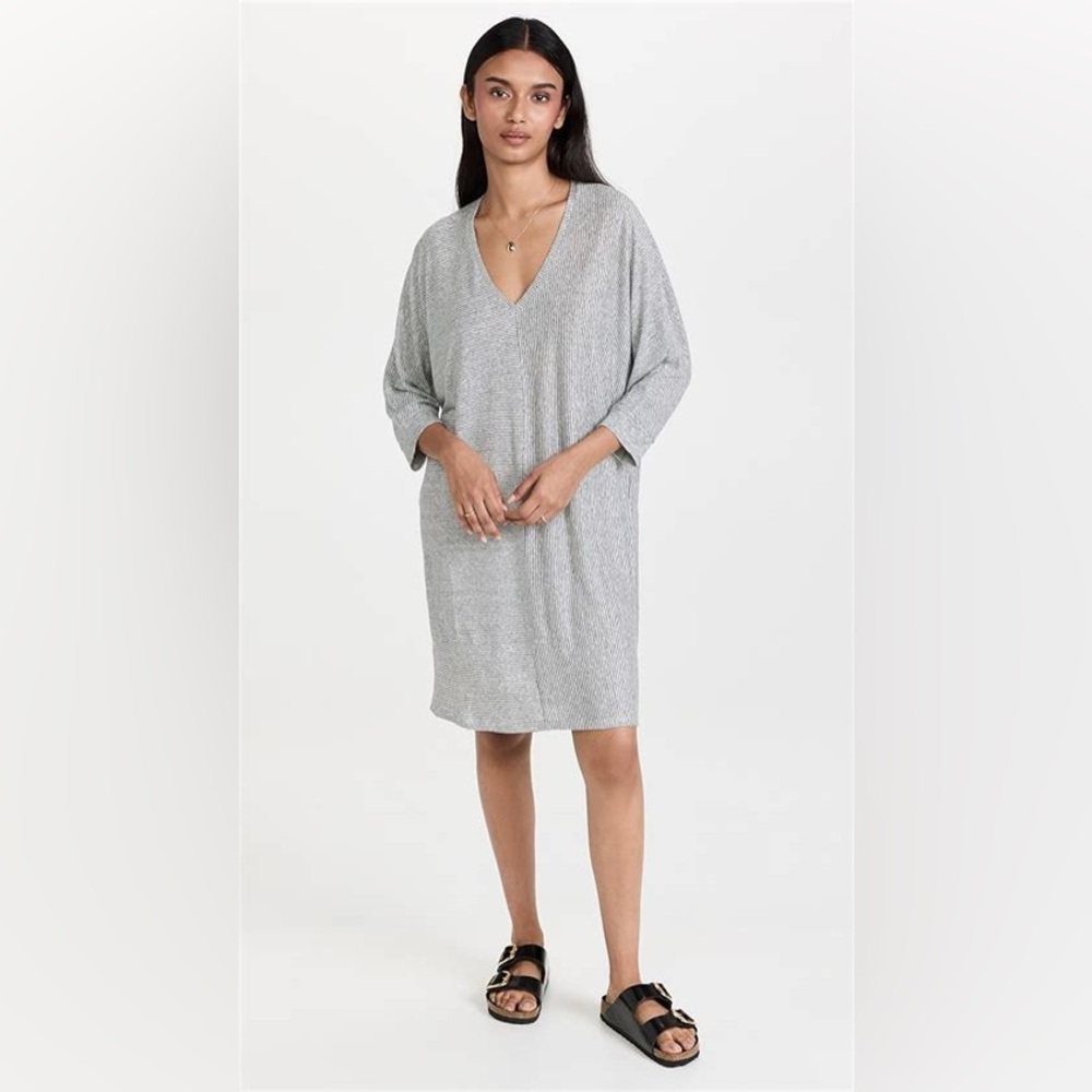 Hatch Maternity Maley mini dress striped black and white